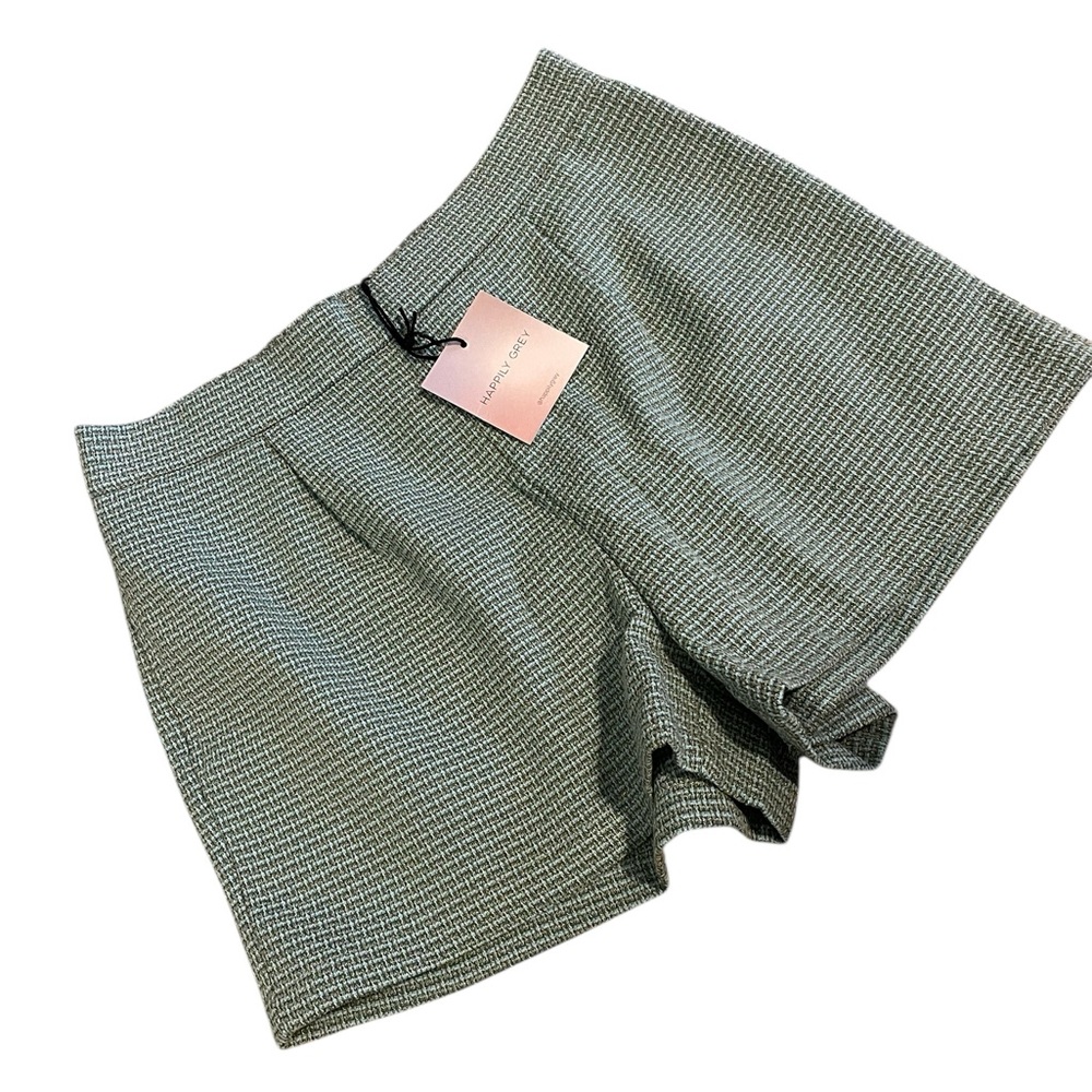 Happily Grey Turquoise Trouser Shorts‎ NWT Medium